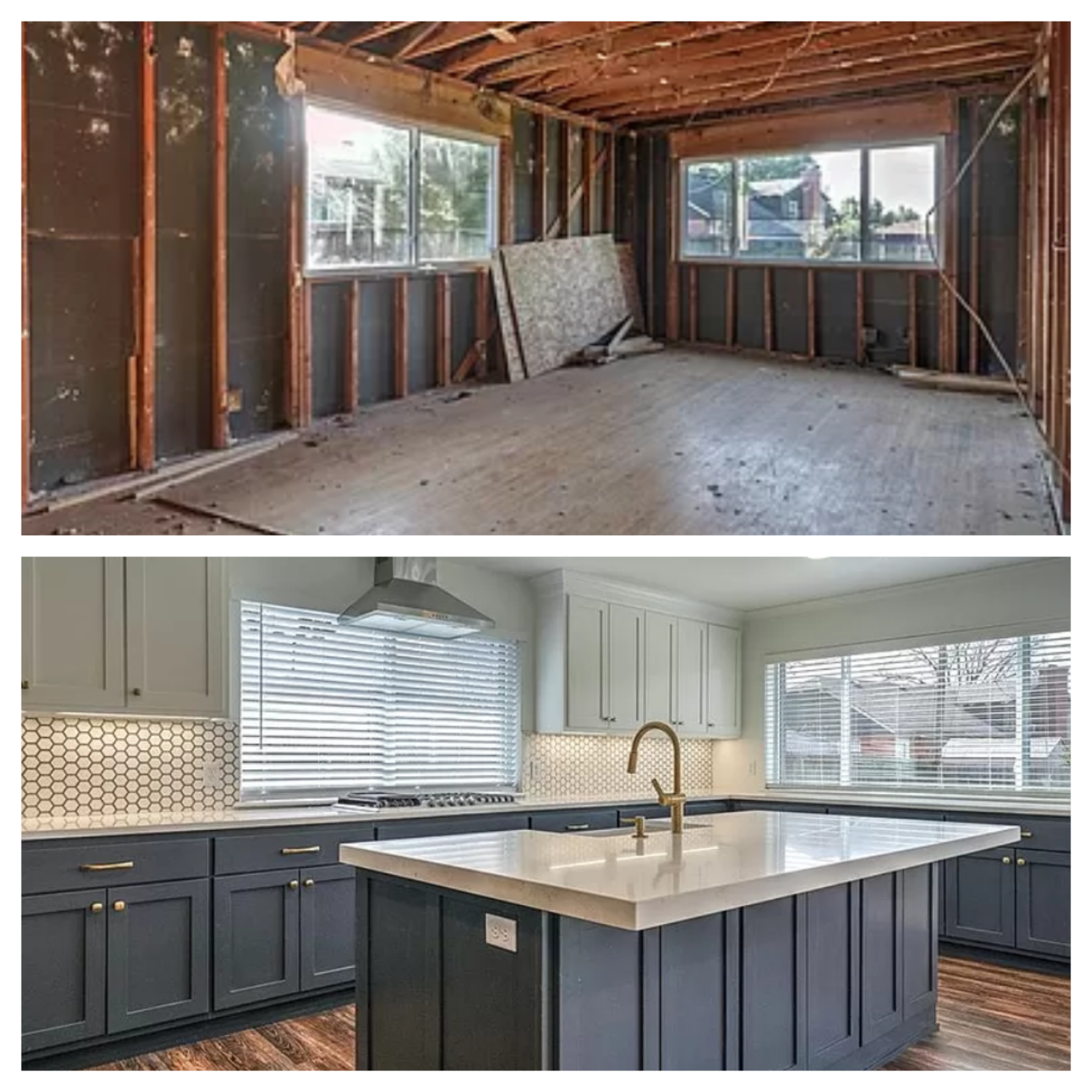 Before and after project collage 6