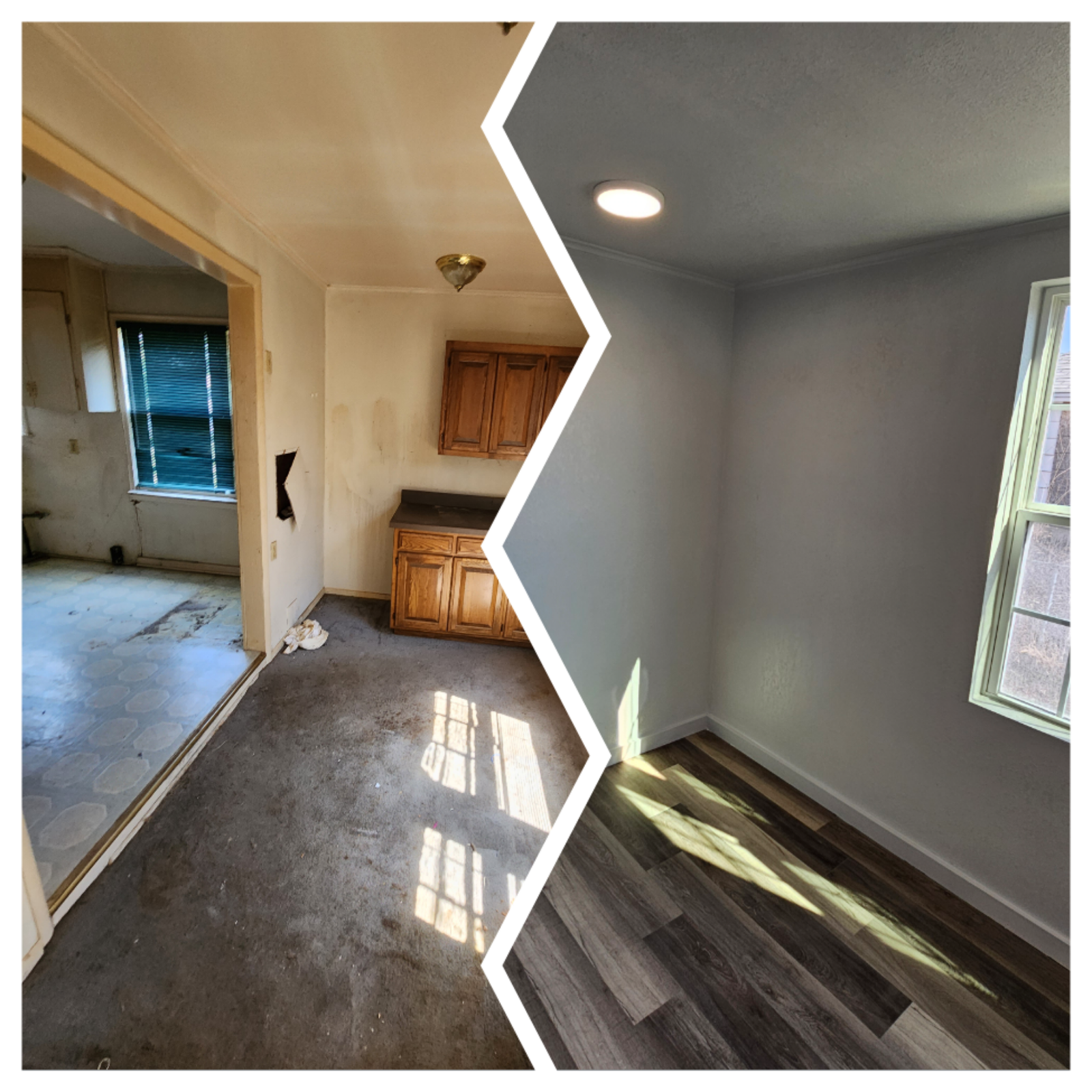 Before and after project collage 16