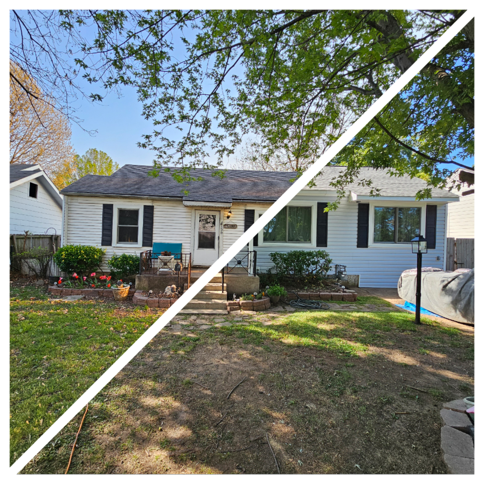 Before and after project collage 44